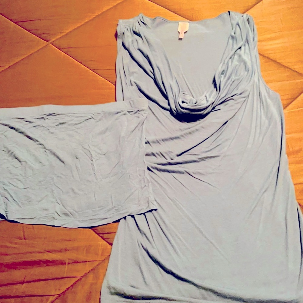 Dusty blue Jersey two piece top